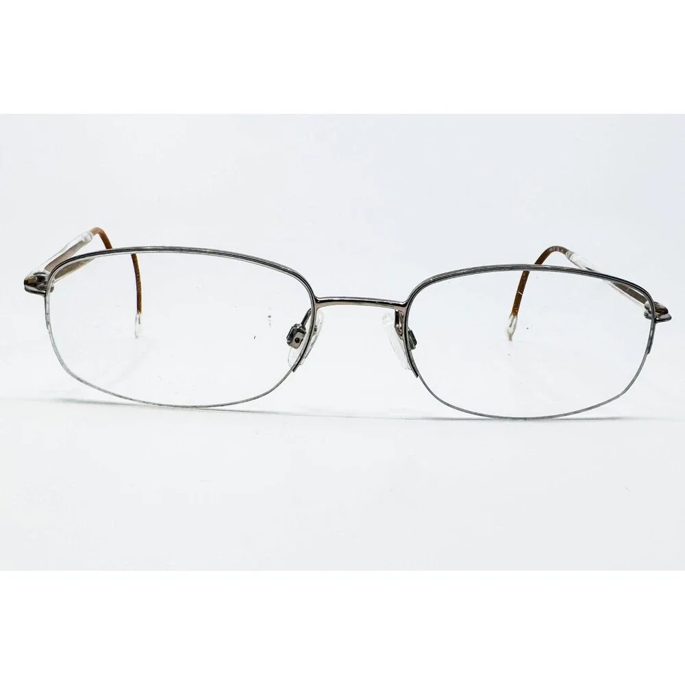 Gloria Vanderbilt Eyeglasses Silver Brown Meta 10 234 Oval Frames 49-18-135